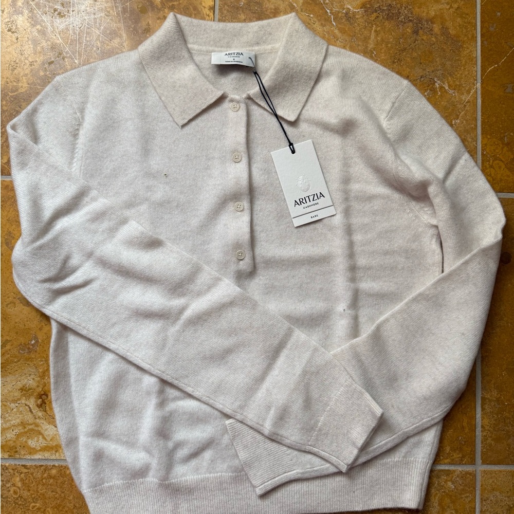 Aritzia Cream Crew Neck Sweater